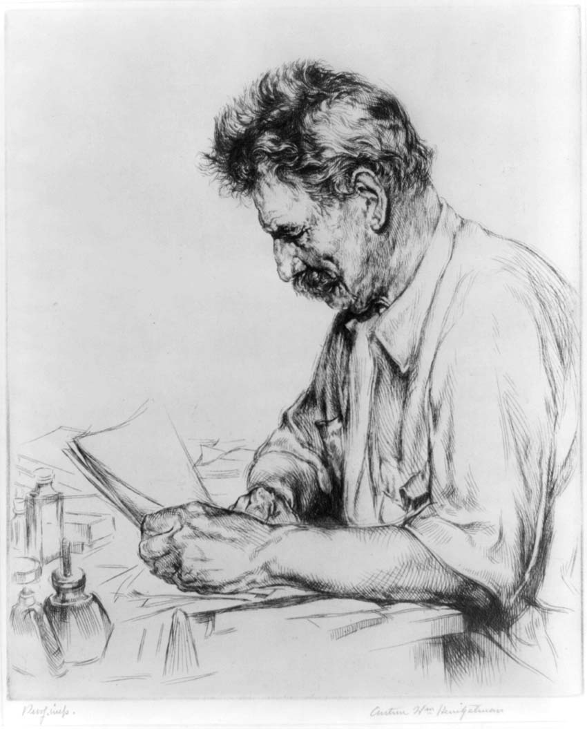 sketch of Albert Schweitzer